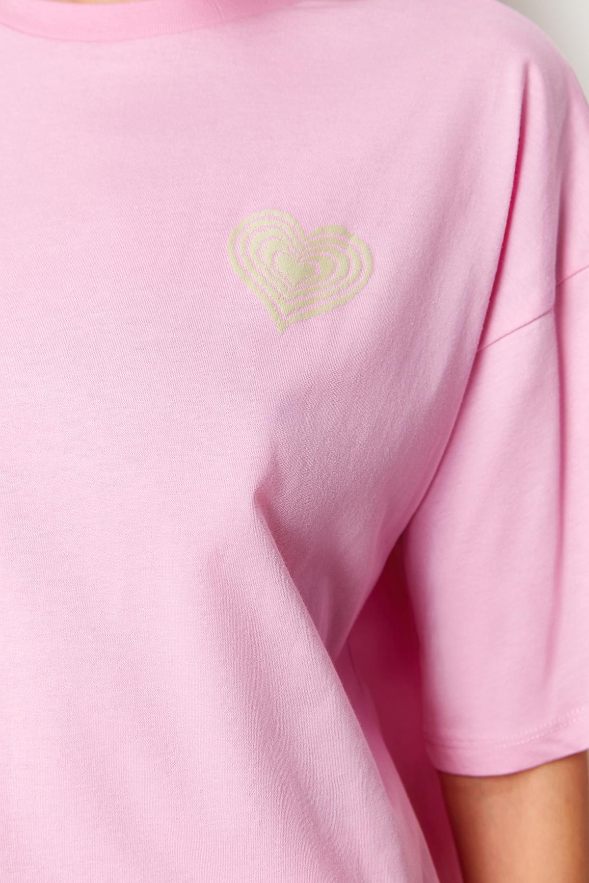 Pink Crew-Neck Oversized T-Shirt, , large image number 8