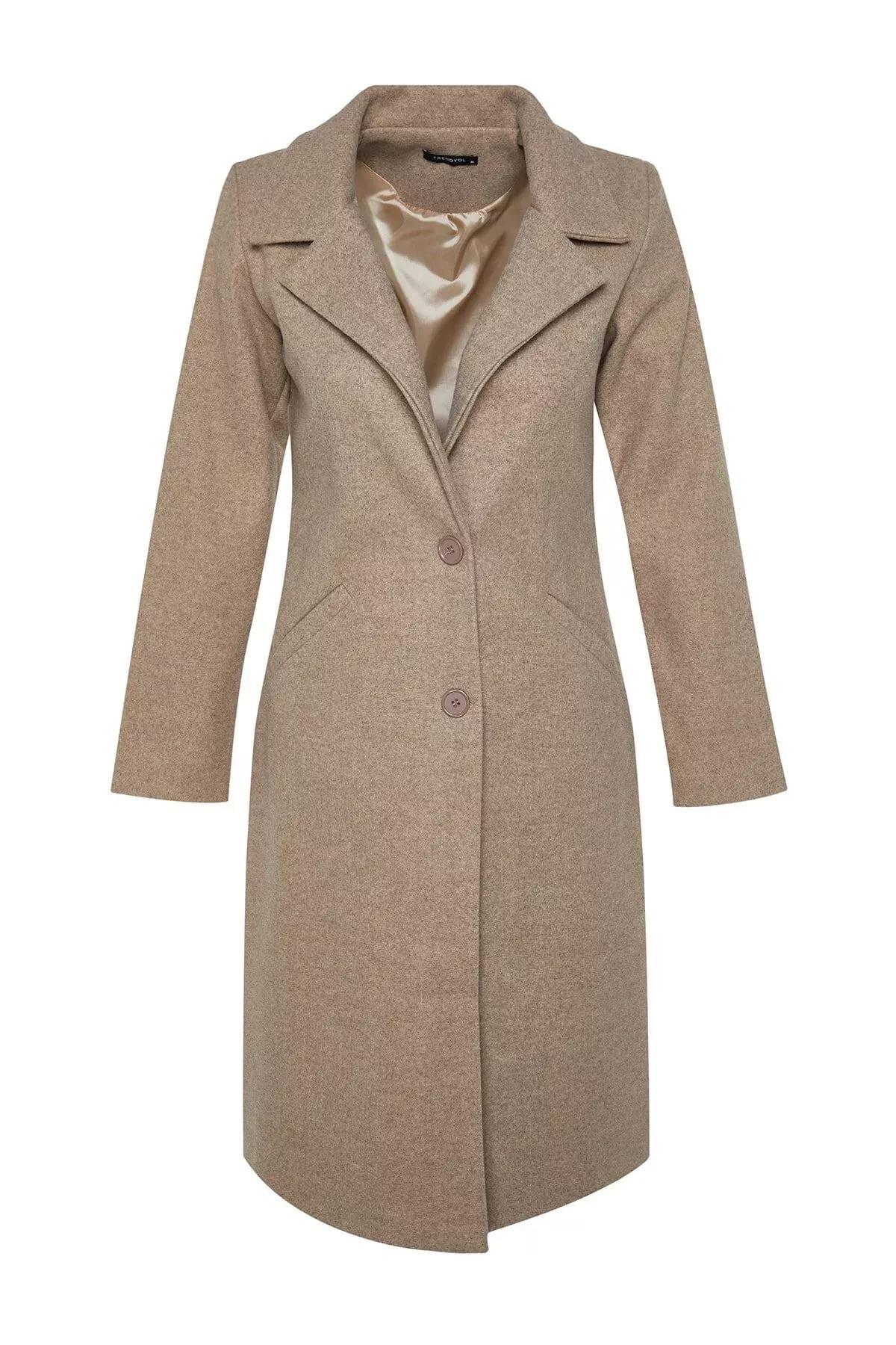 Brown Basic Coat, Mink, large image number 5