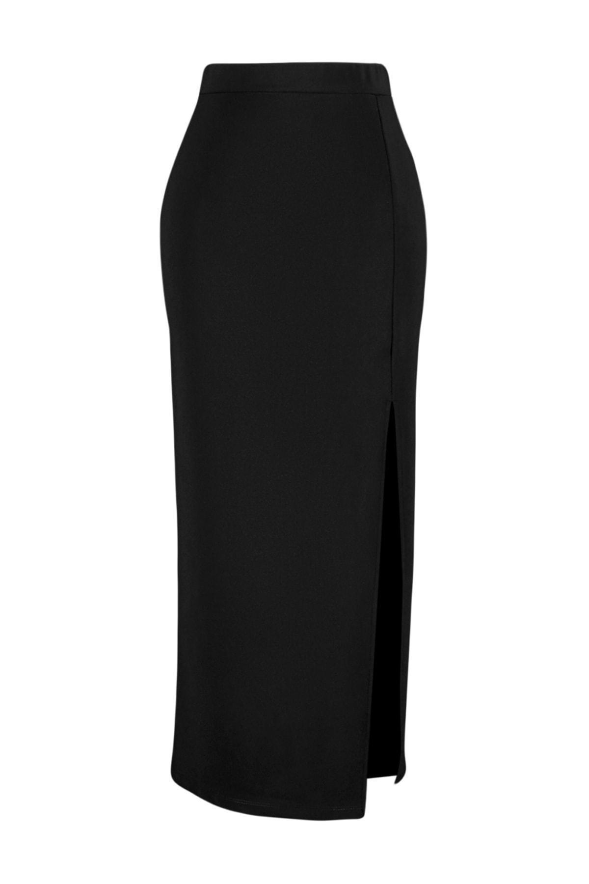 Black Openwork Maxi Skirt, , large image number 7