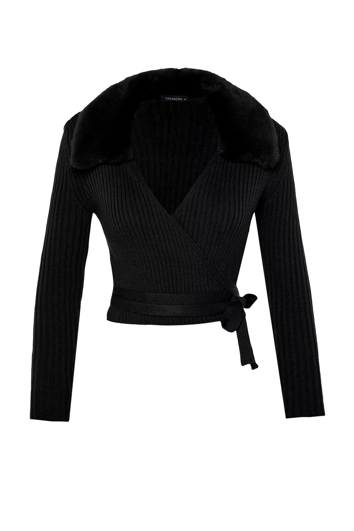 Black Slim Sweater, BLACK, large image number 4