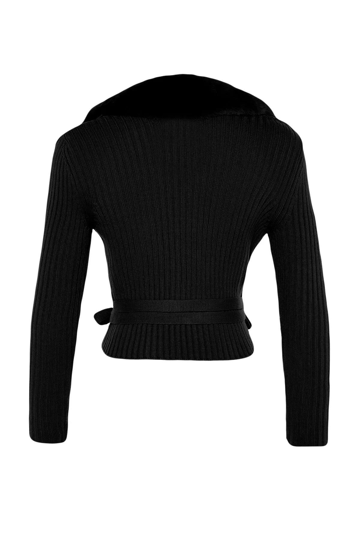 Black Slim Sweater, BLACK, large image number 6