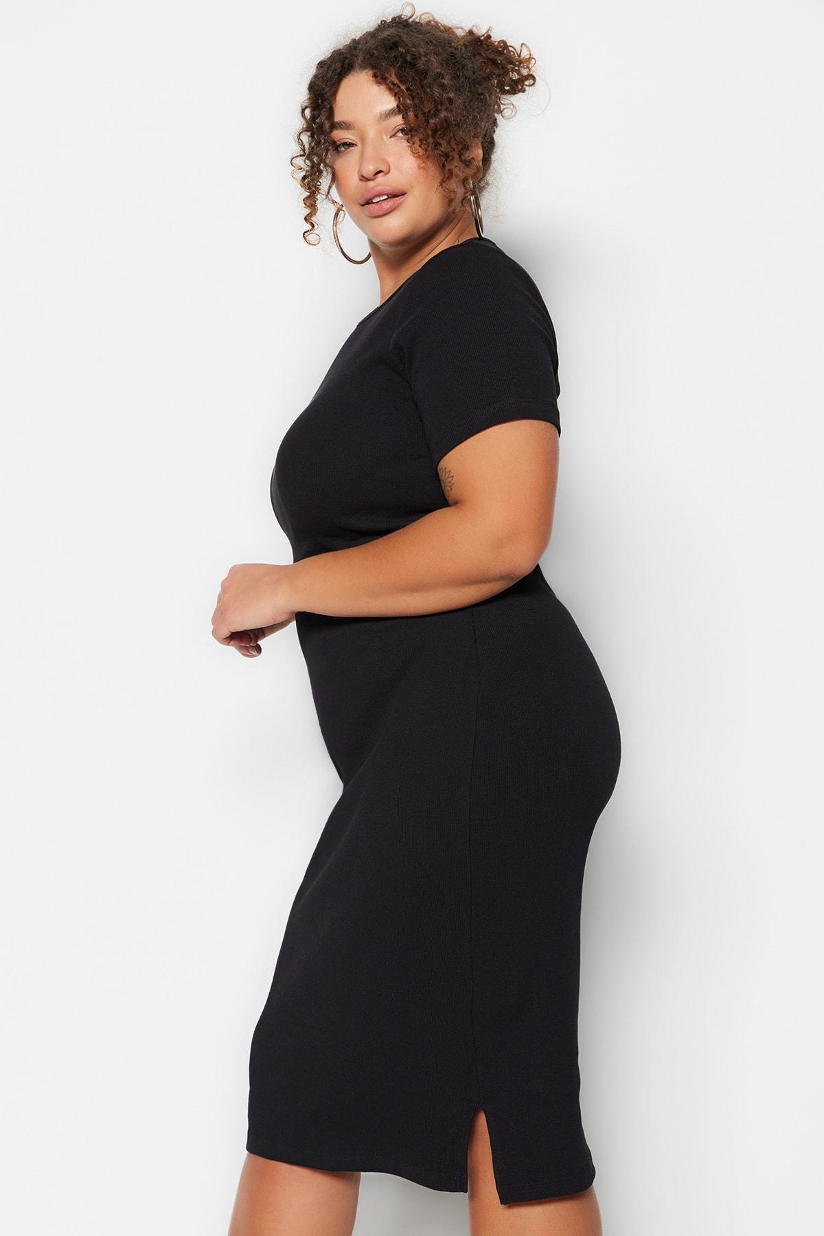 Black Mermaid Plus Size Dress, , large image number 2