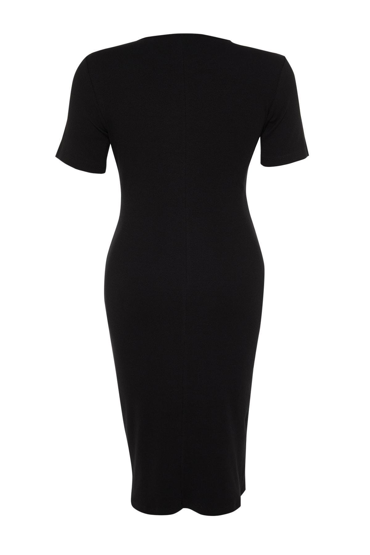Black Mermaid Plus Size Dress, , large image number 6