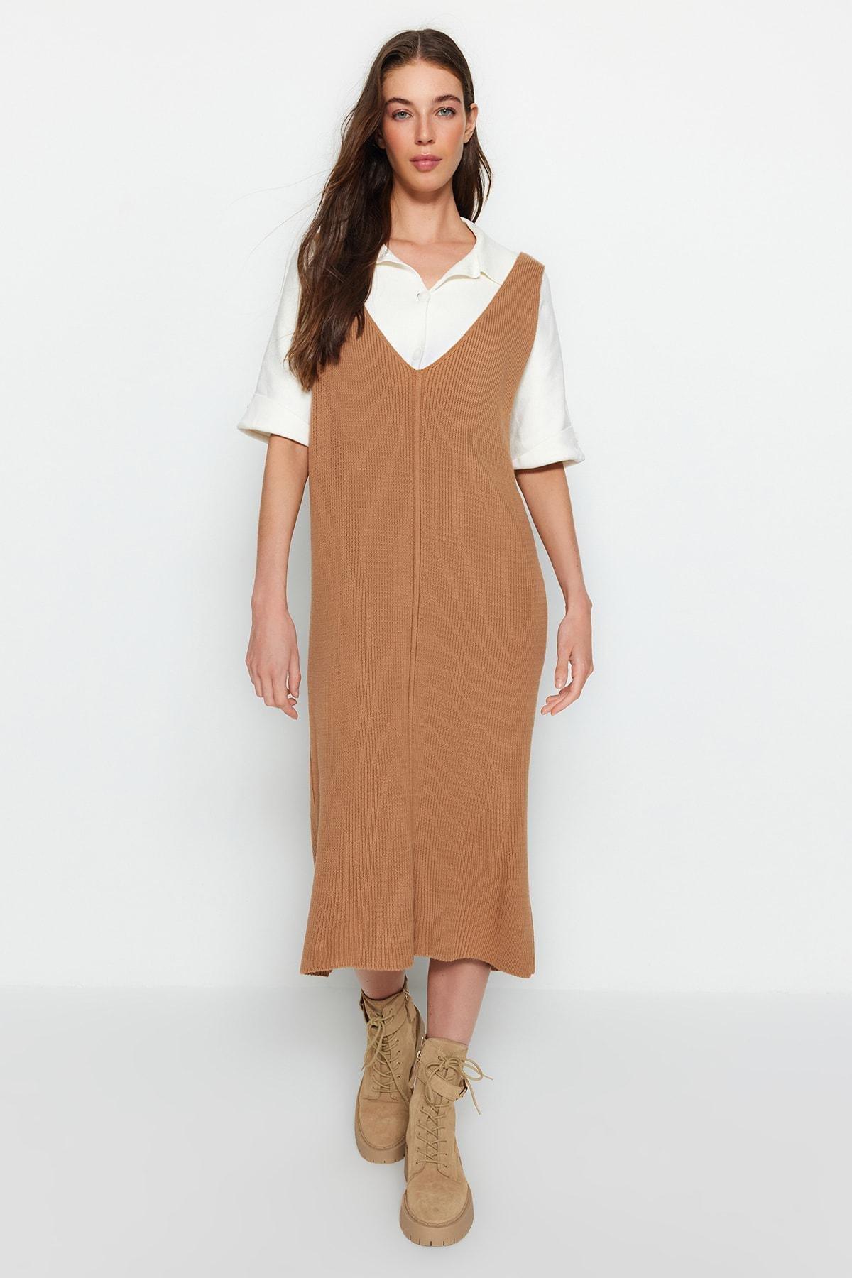 Beige Shift Dress, , medium