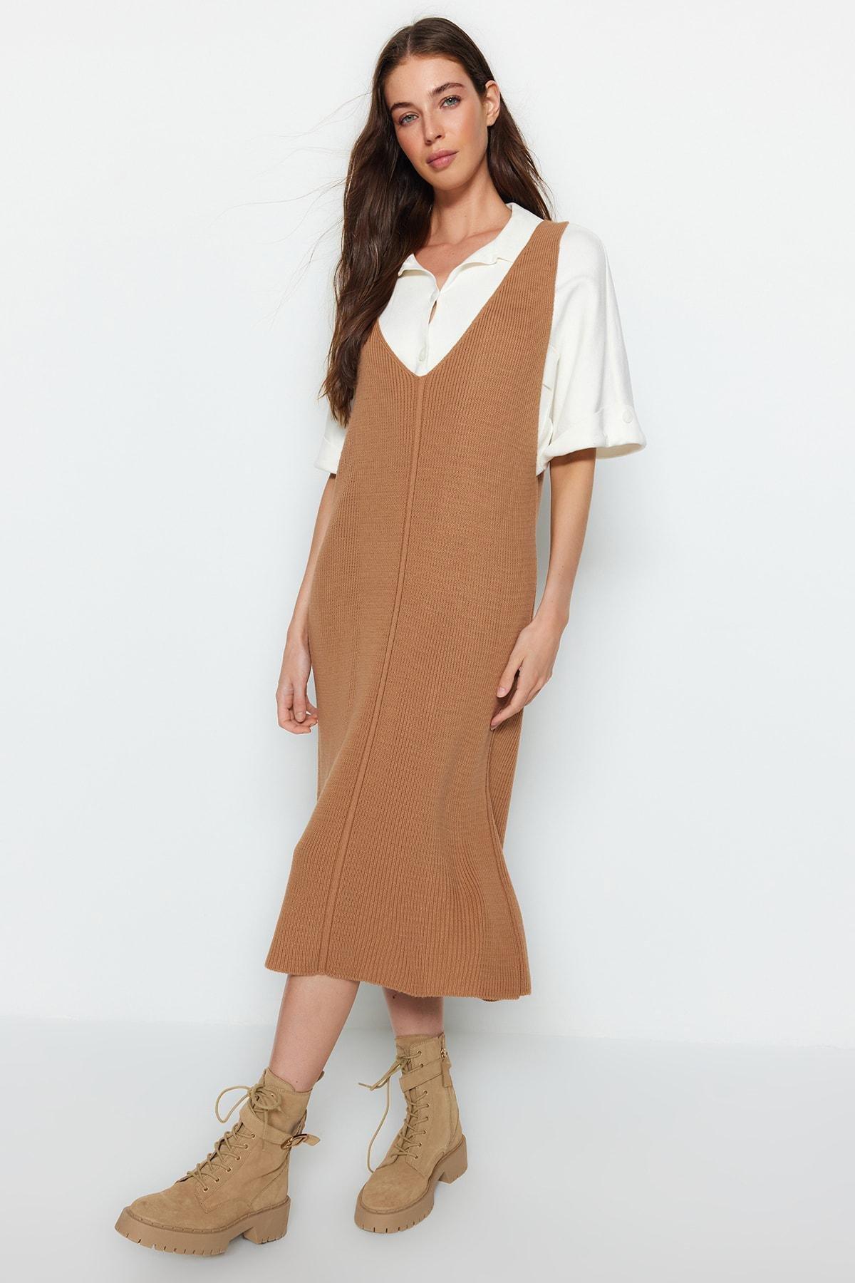 Beige Shift Dress, , large image number 1