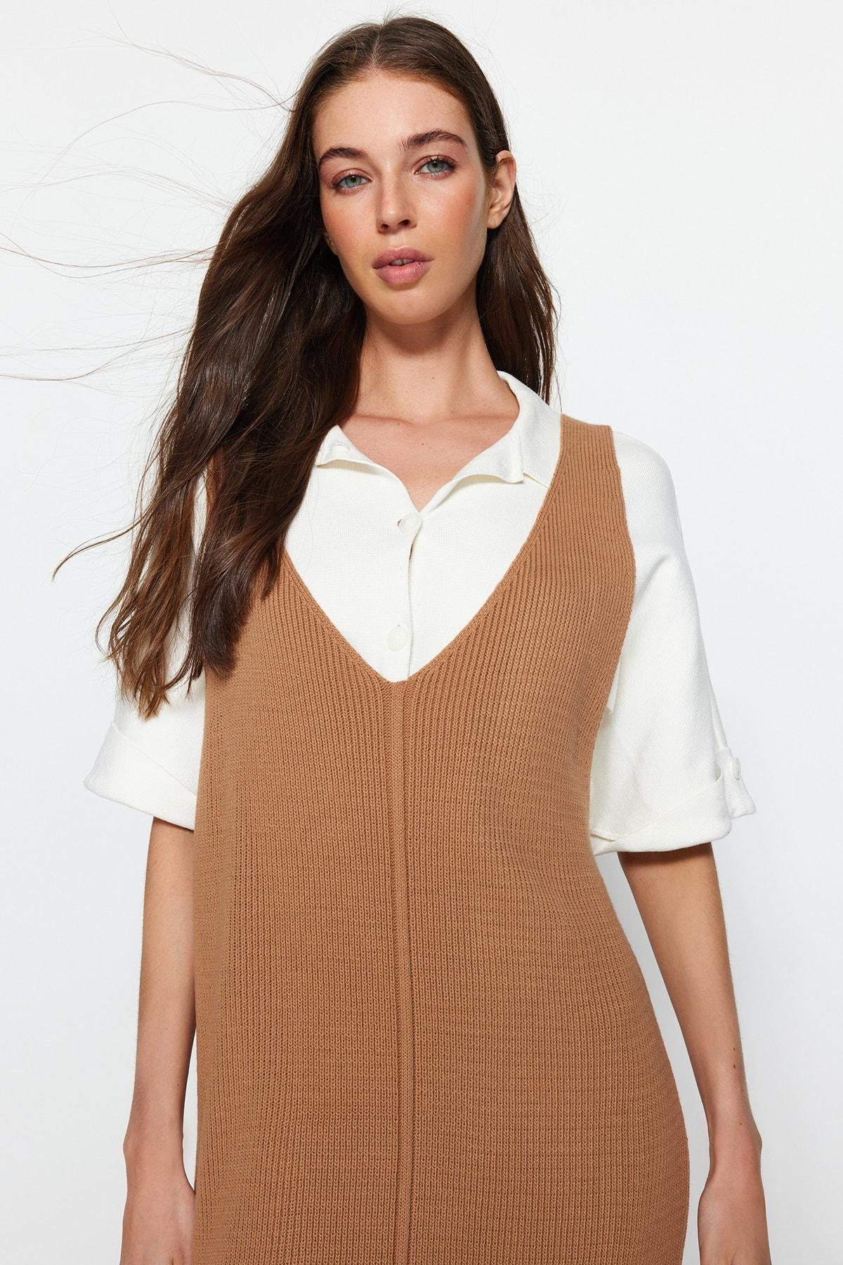 Beige Shift Dress, , large image number 2
