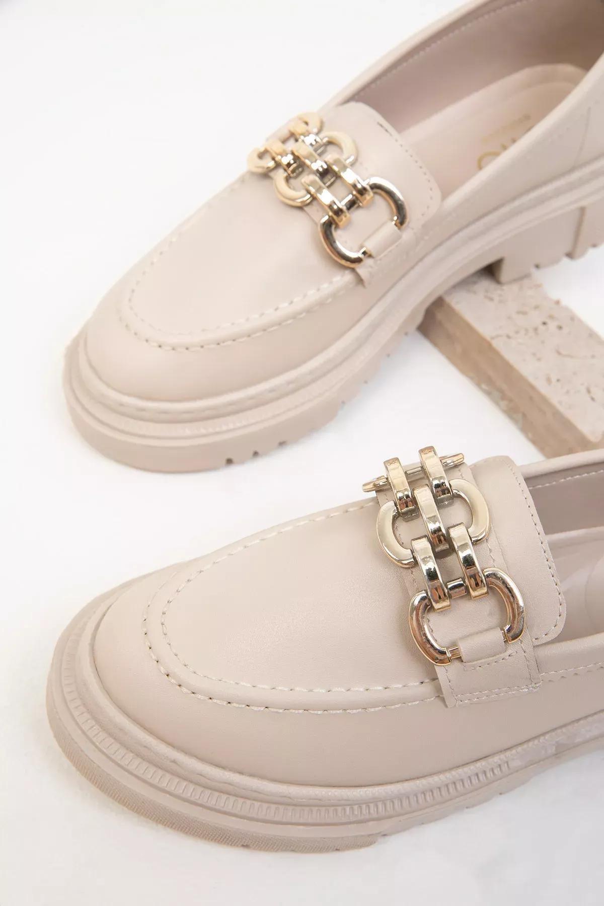 Beige Loafer Shoes, , large image number 0
