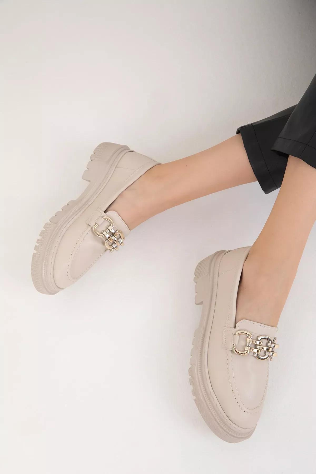 Beige Loafer Shoes, , large image number 3