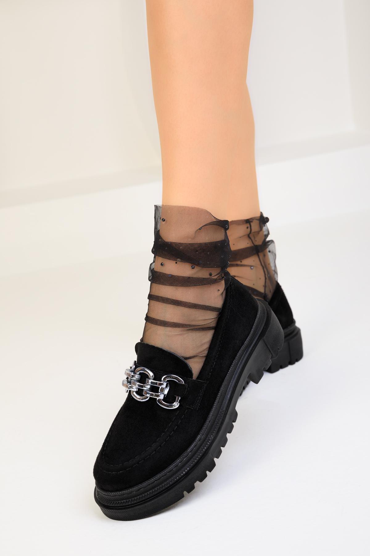 Black Suede Casual Shoes, , large image number 3