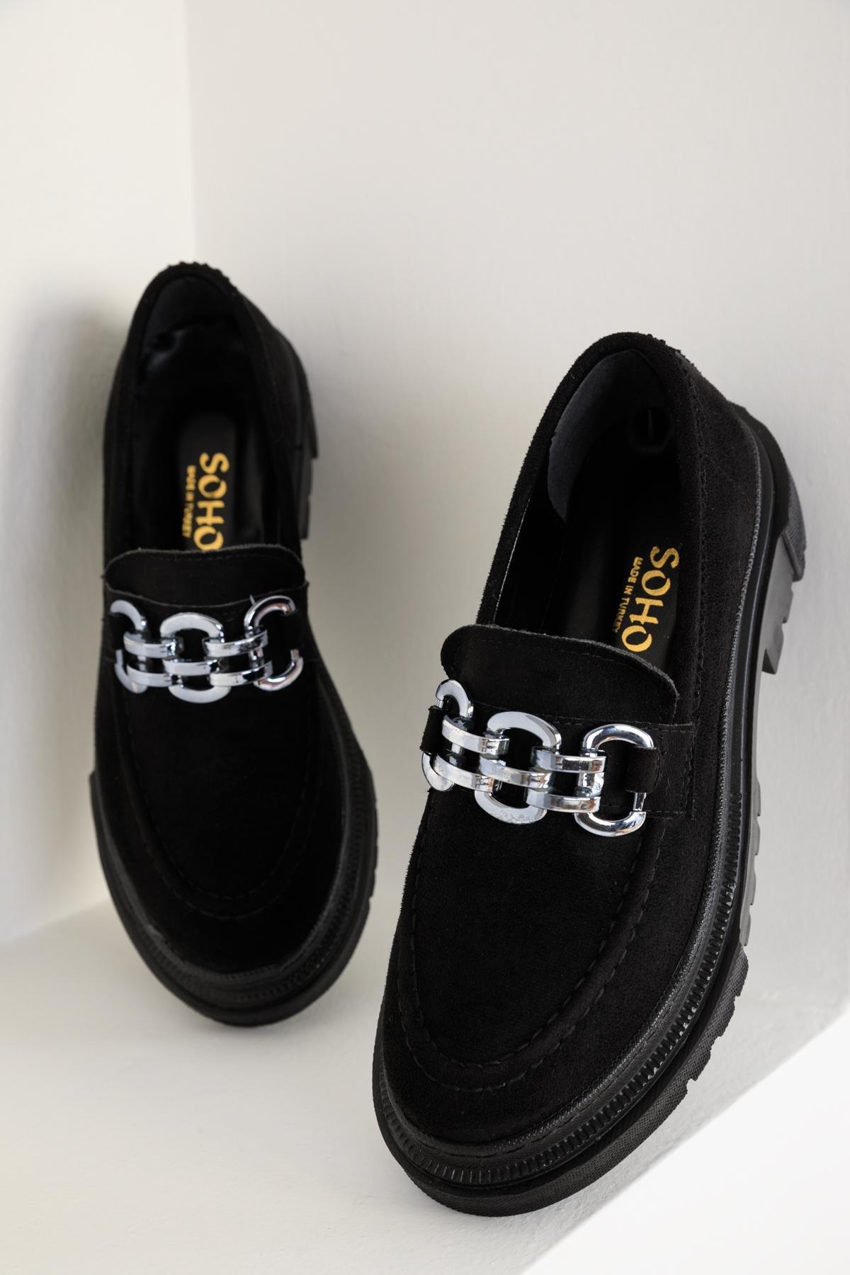 Black Suede Casual Shoes, , large image number 4