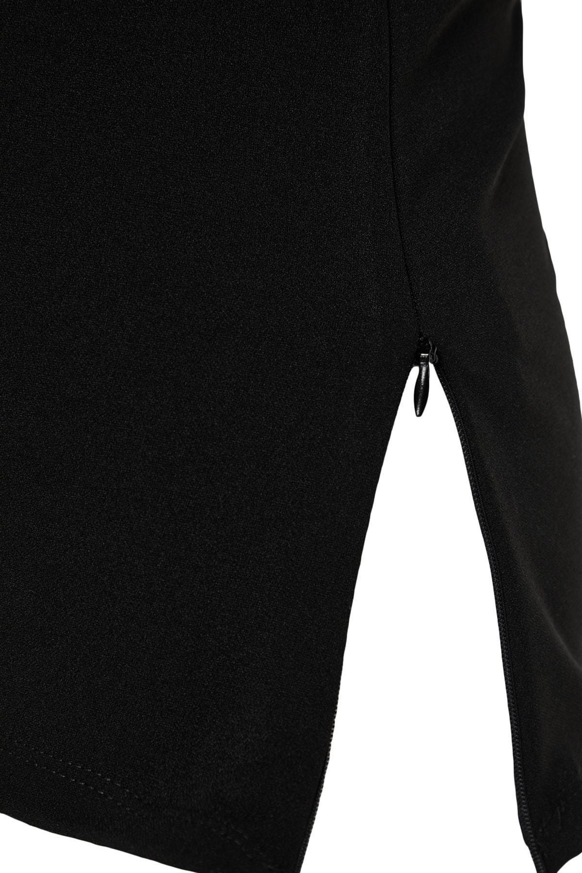 Black Strapless Slim Blouse, , large image number 6