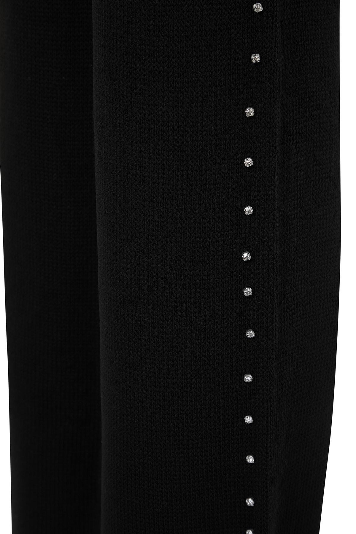 Black Wide Fit Knitwear Pyjamas Set, , large image number 6