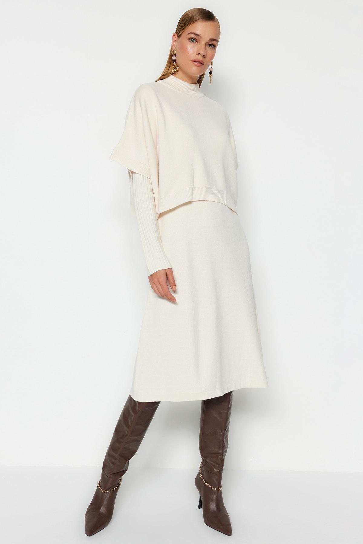 Cream Shift Dress, , large image number 0