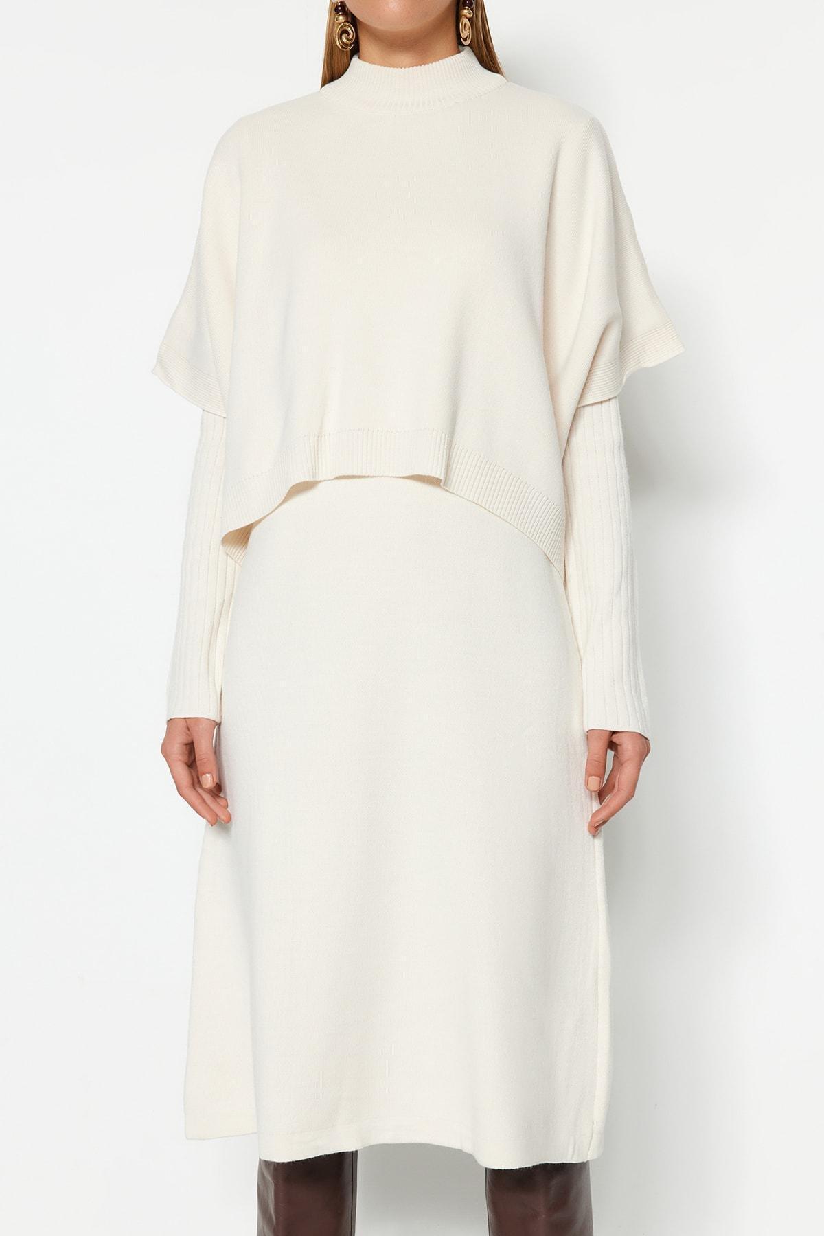 Cream Shift Dress, , large image number 5