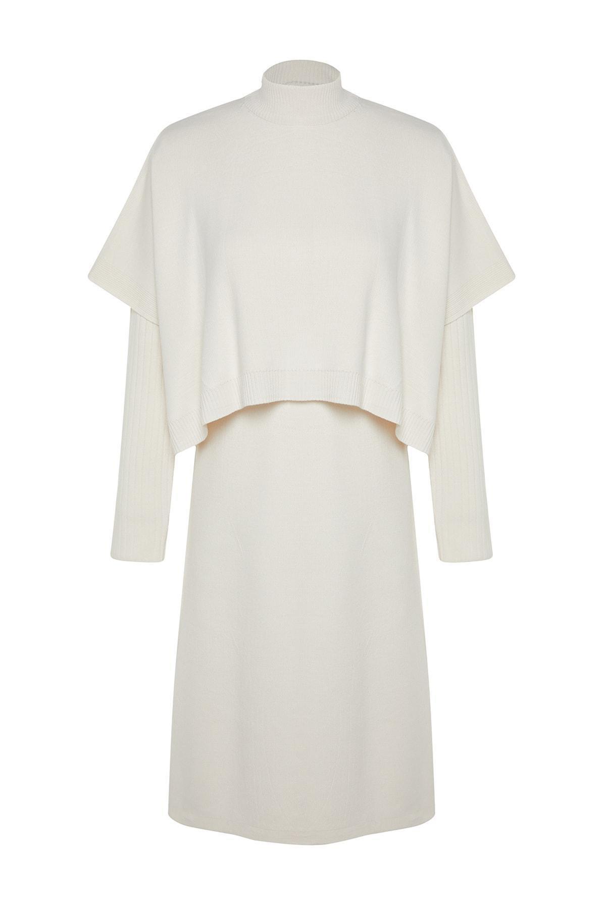 Cream Shift Dress, , large image number 7