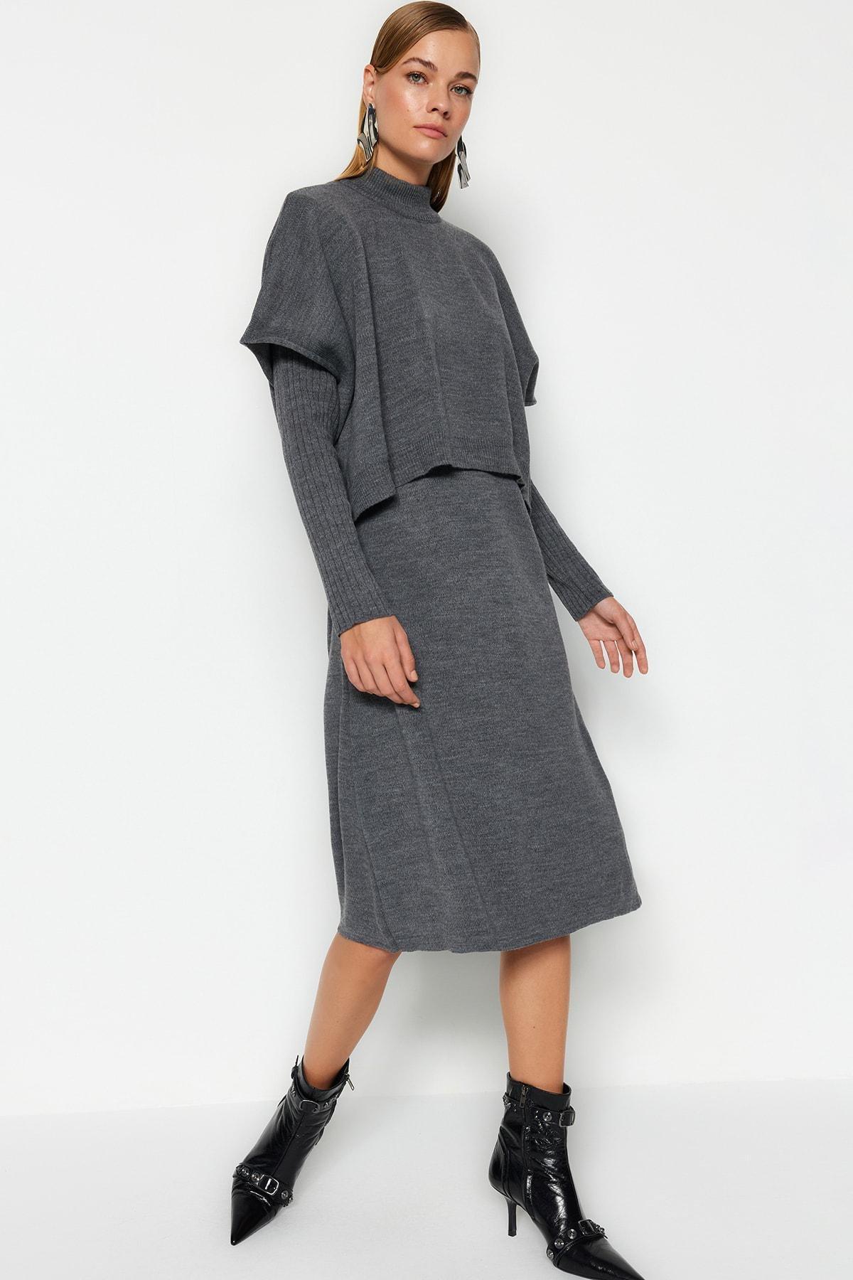 Grey Shift Dress, , large image number 0