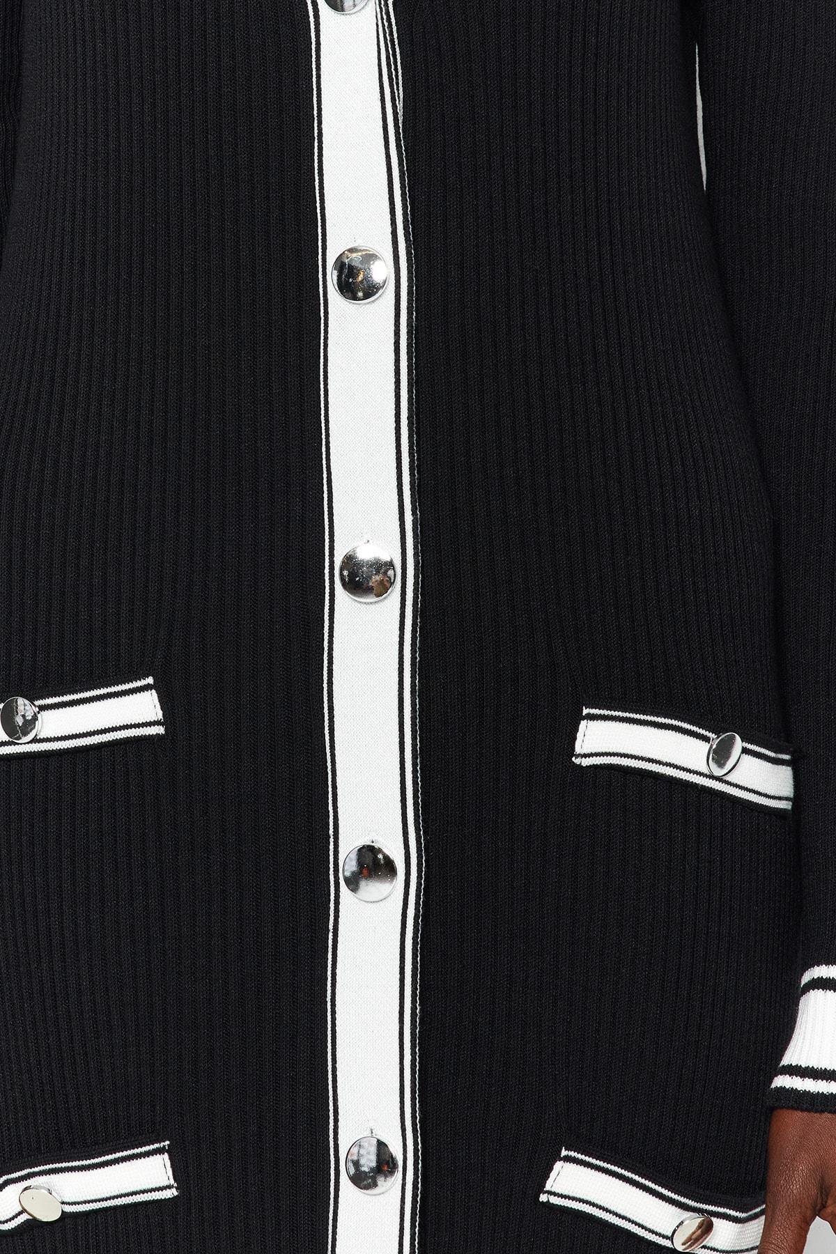 Black Colour Block Shift Dress, , large image number 2