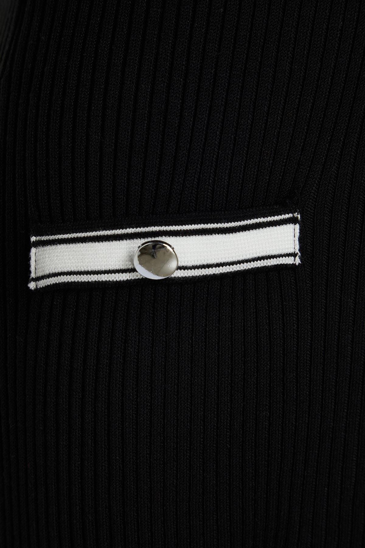 Black Colour Block Shift Dress, , large image number 4