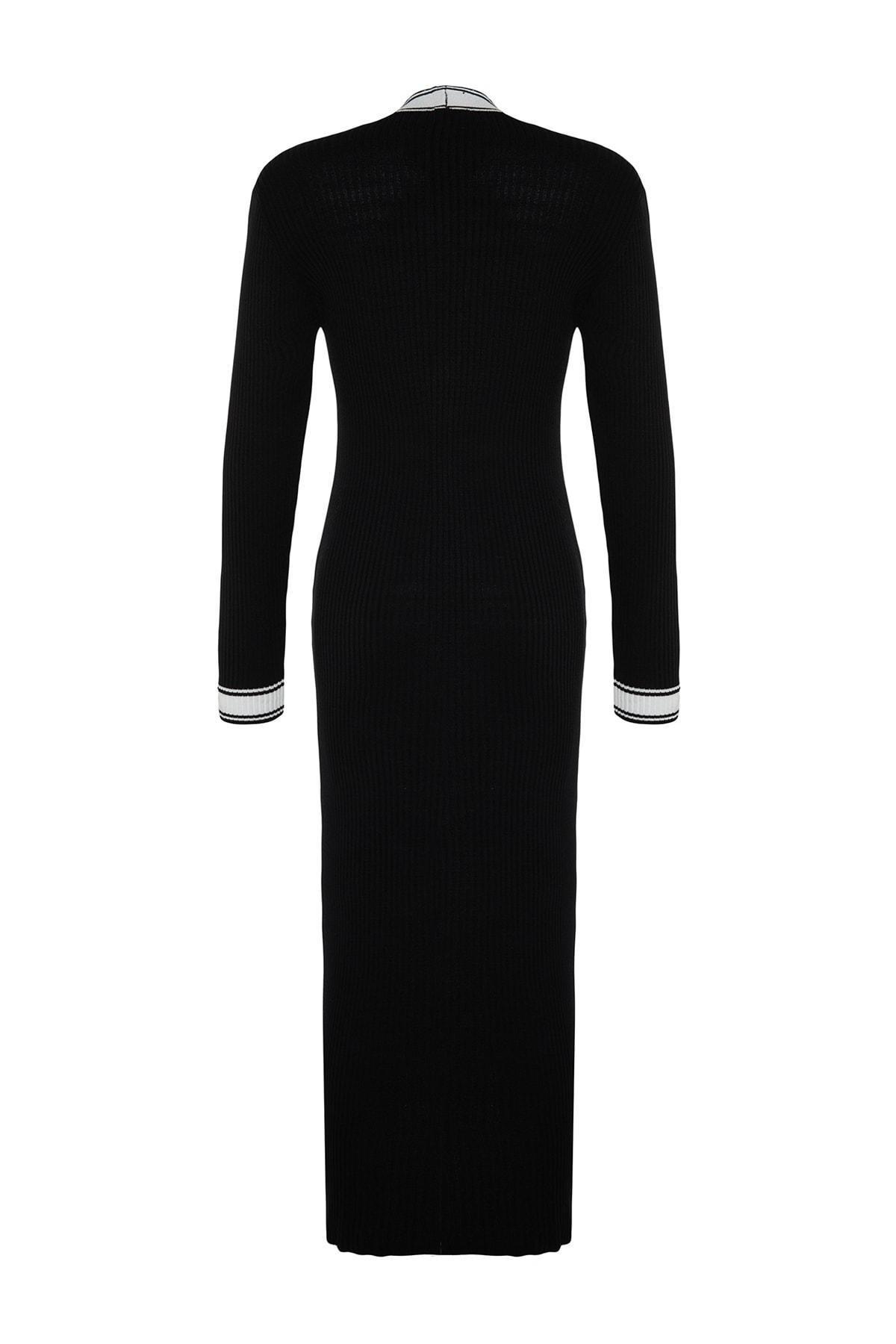 Black Colour Block Shift Dress, , large image number 5