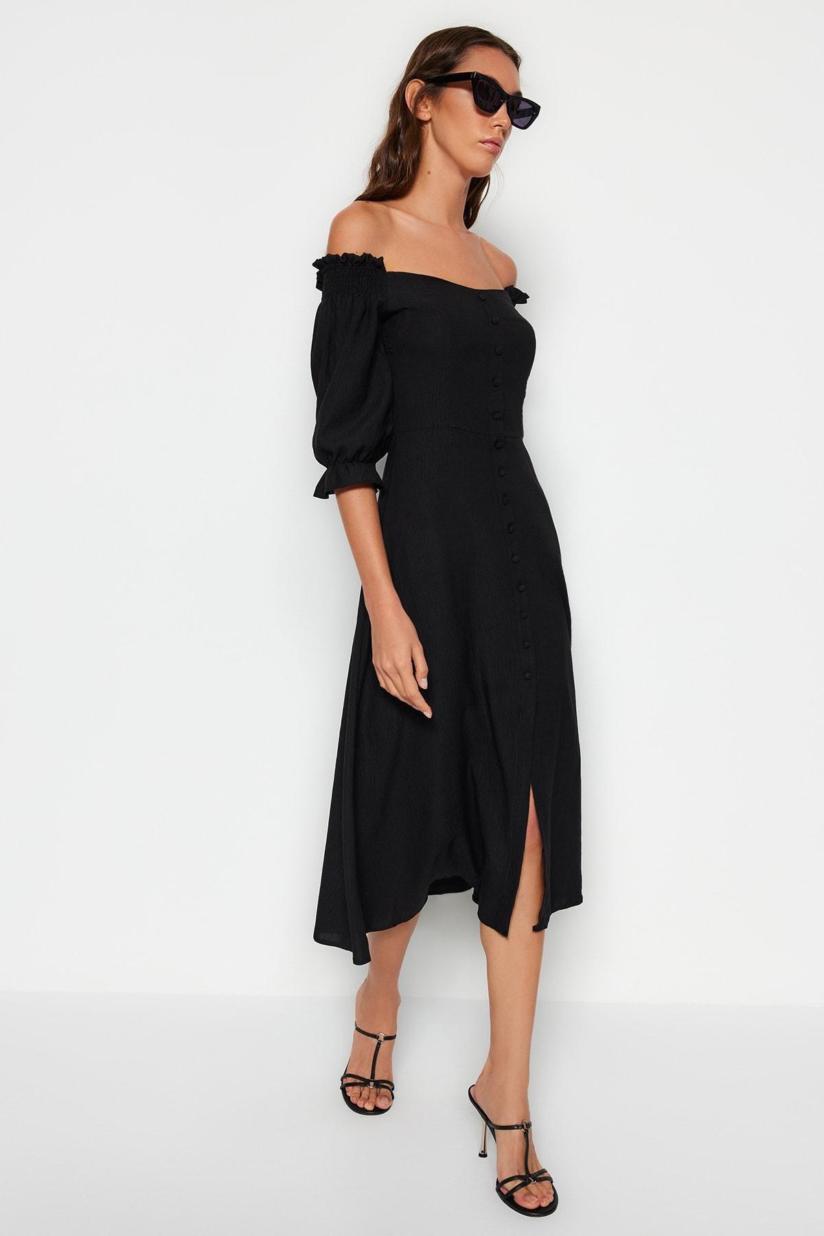 Black Sweetheart Skater Dress, , large image number 2