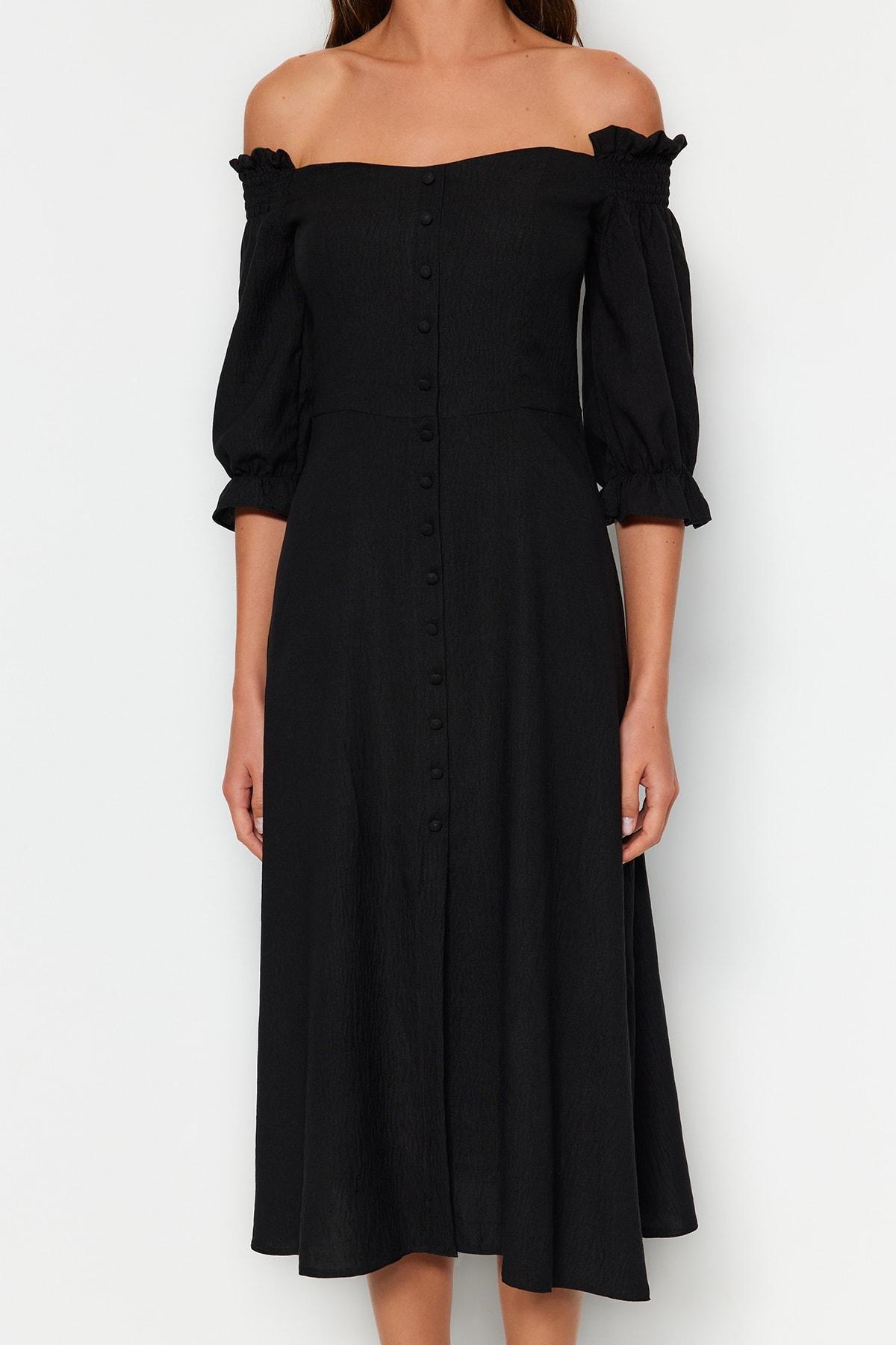 Black Sweetheart Skater Dress, , large image number 3