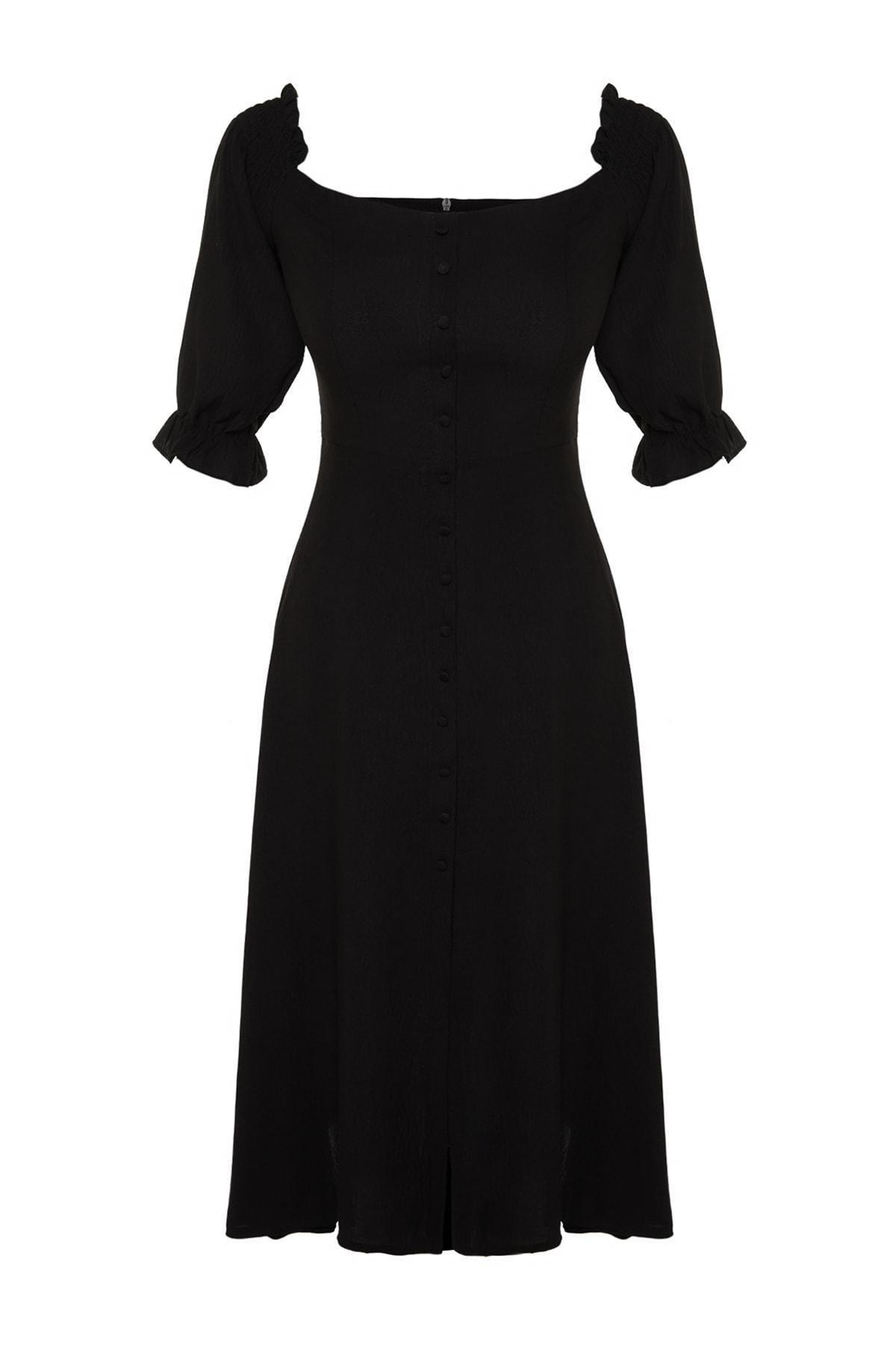 Black Sweetheart Skater Dress, , large image number 6