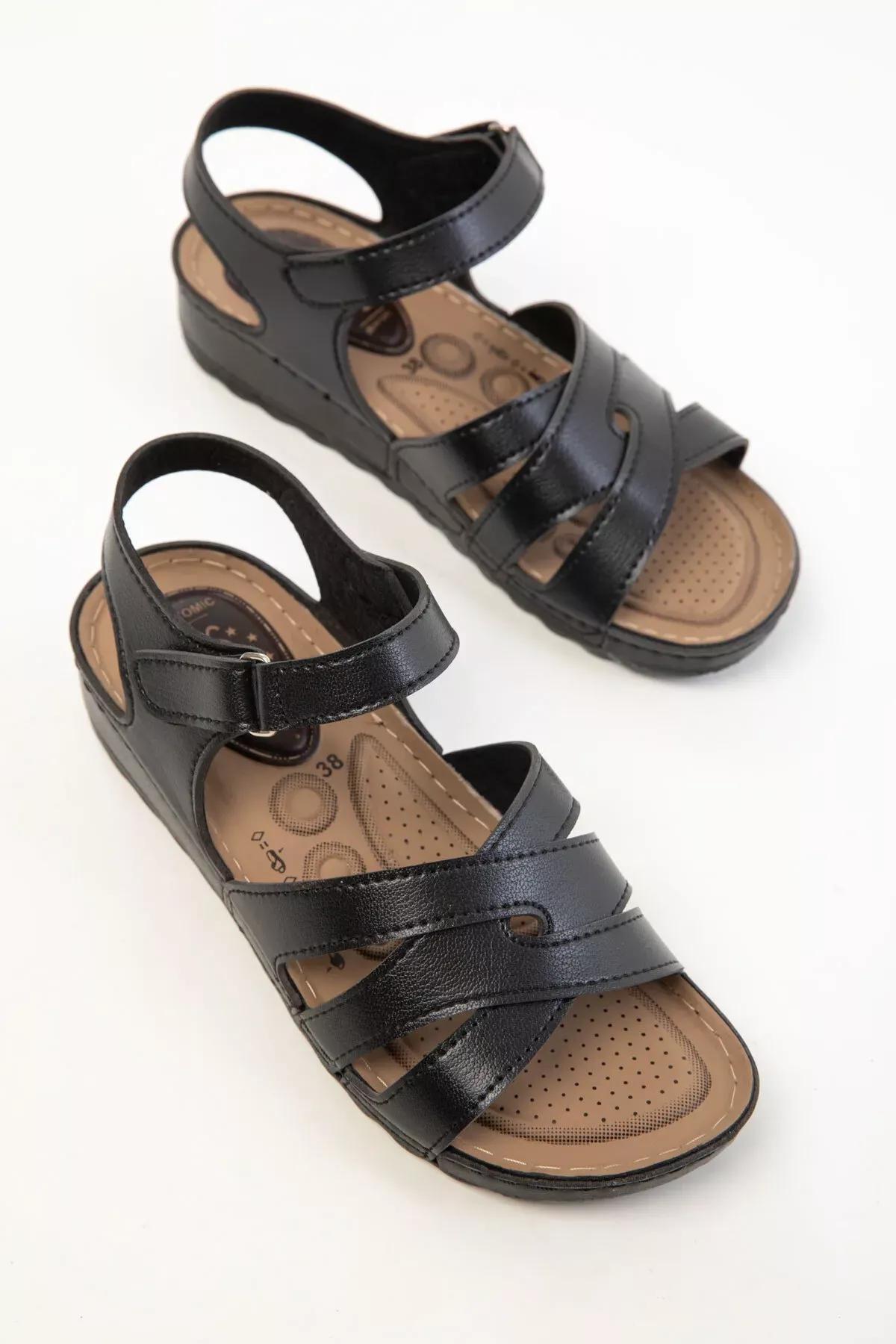 Black Sandals, BLACK, large image number 9