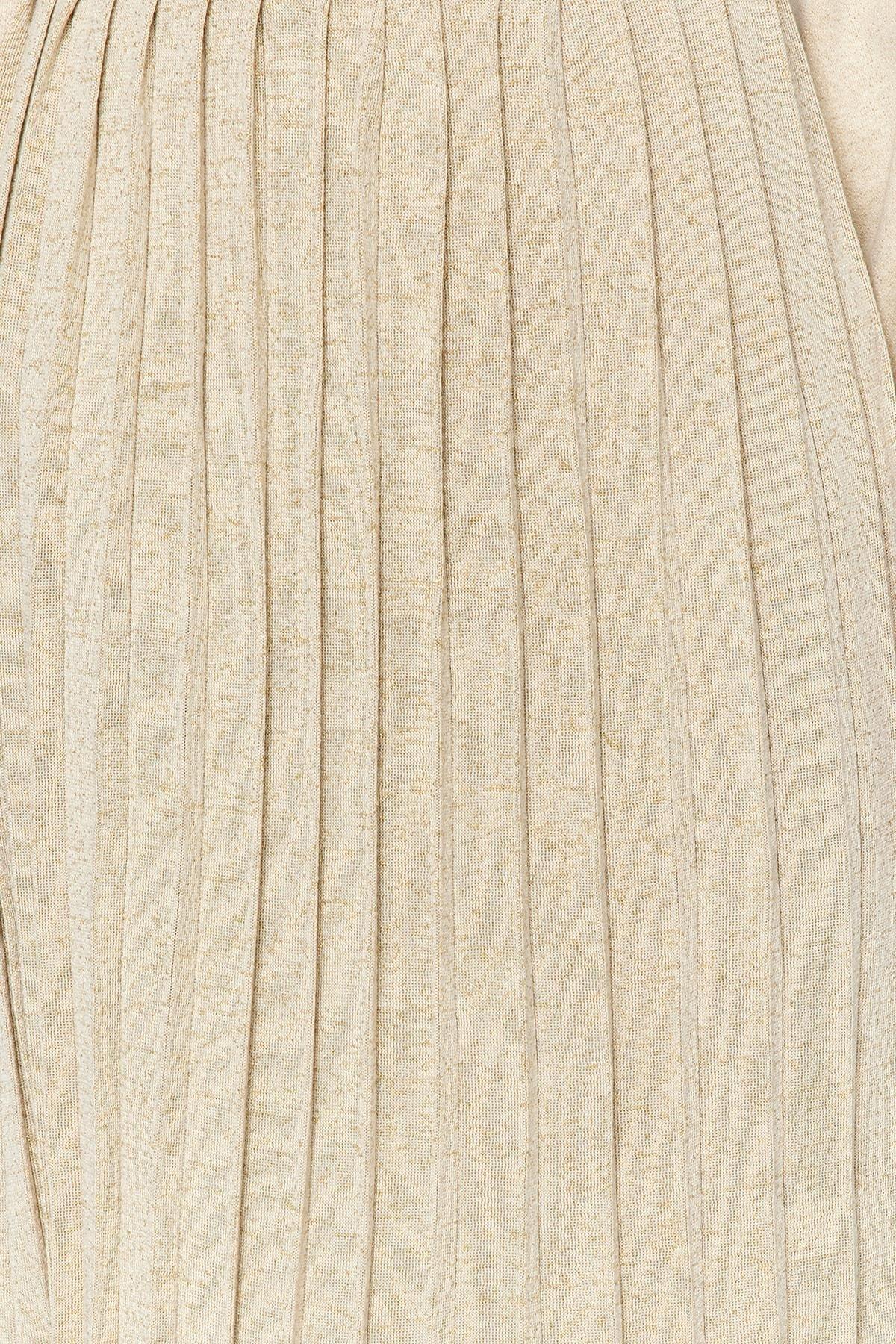 Beige Bodycon Midi Skirt, , large image number 4