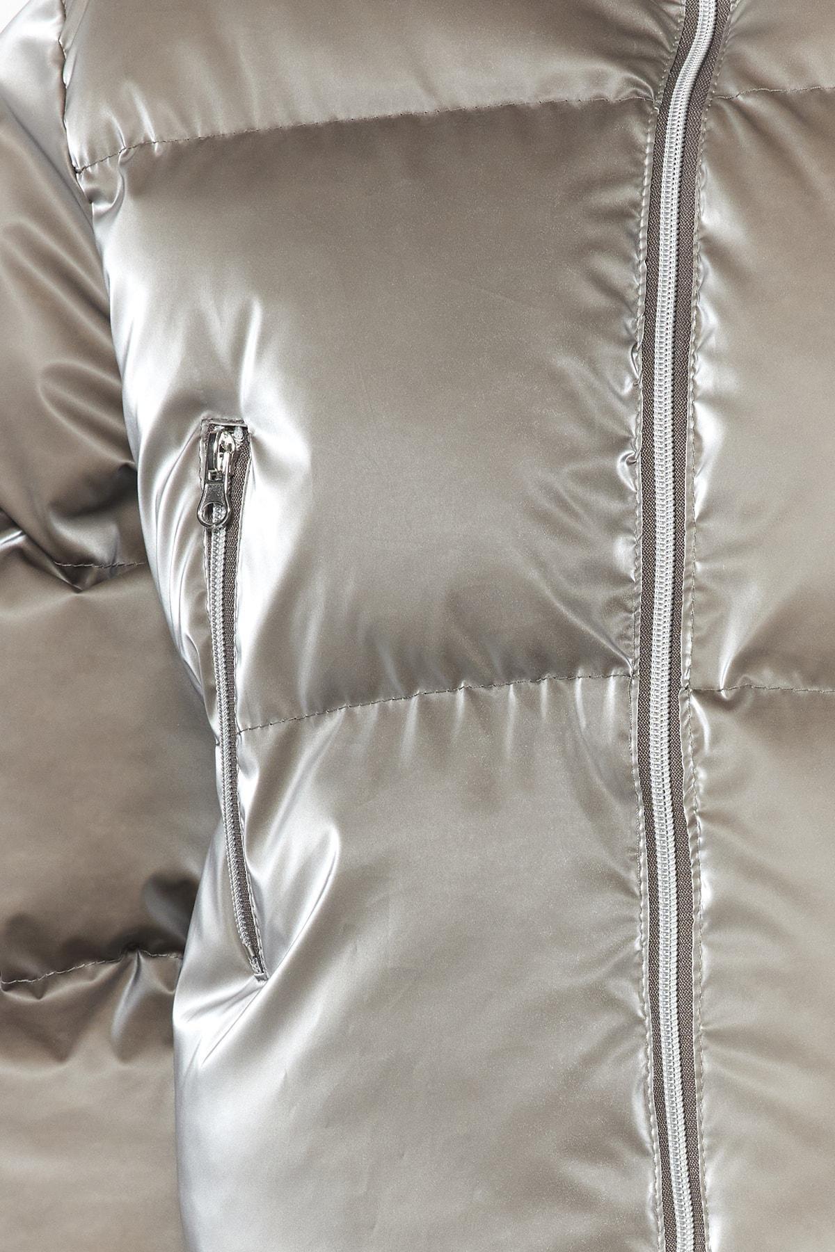 Beige Puffer Jacket, , large image number 3