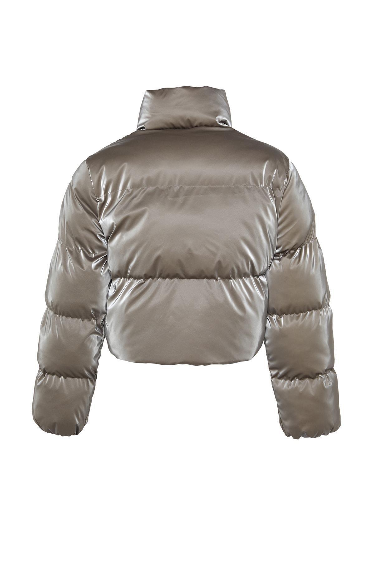 Beige Puffer Jacket, , large image number 7