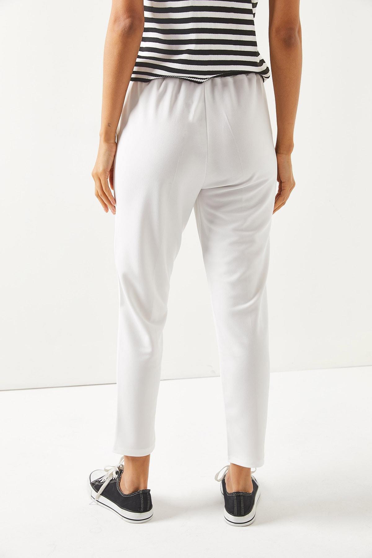 White Straight Pants, , large image number 4