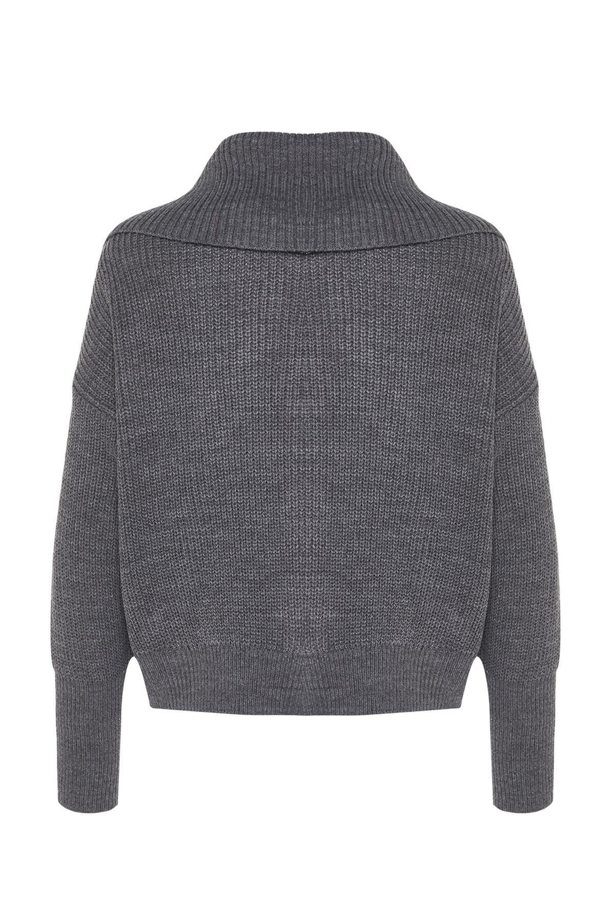 Grey Zippered Cardigan, , large image number 6