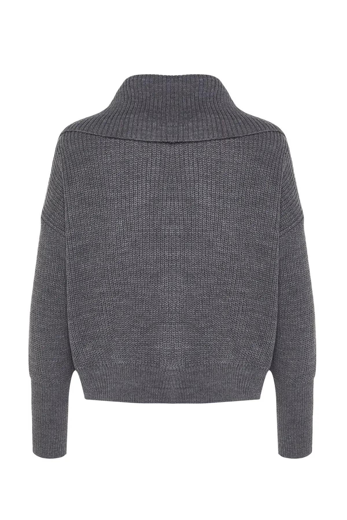 Grey Zippered Cardigan, Anthracite, large image number 13