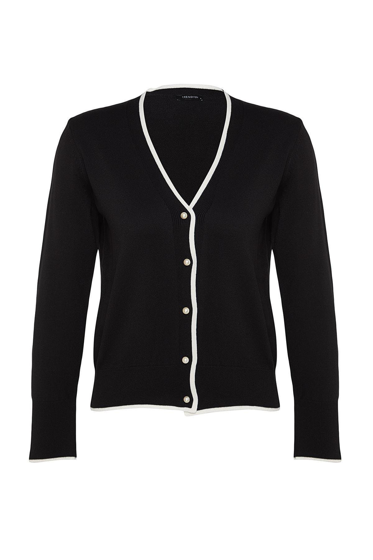 Black Colour Block Cardigan, , large image number 6