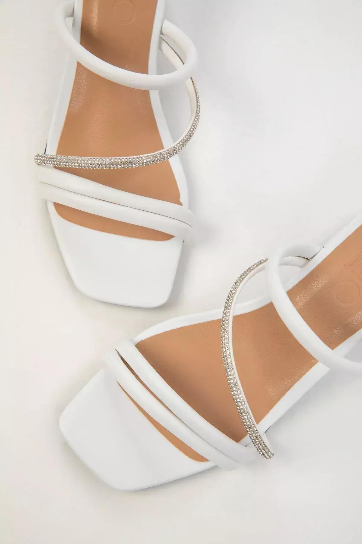 White Classic Heeled Shoes, White, large image number 1