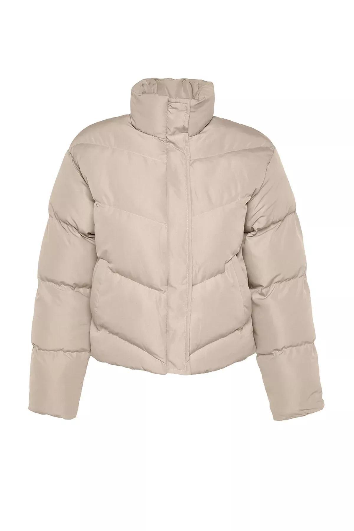 Beige Puffer Jacket, Beige, large image number 5