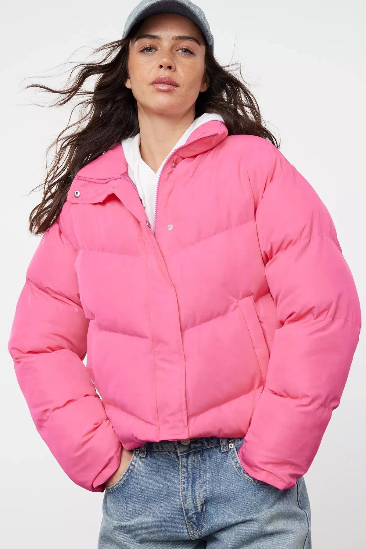 Pink water repellent puffer Jacket, Fuchsia, large image number 0