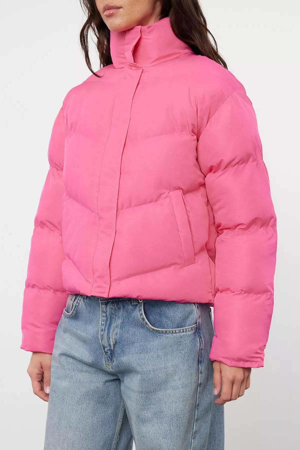 Pink water repellent puffer Jacket, Fuchsia, large image number 3