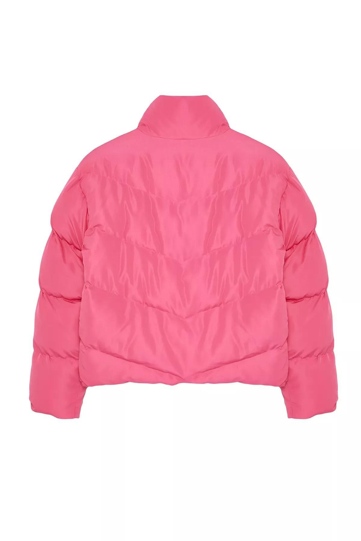 Pink water repellent puffer Jacket, Fuchsia, large image number 5