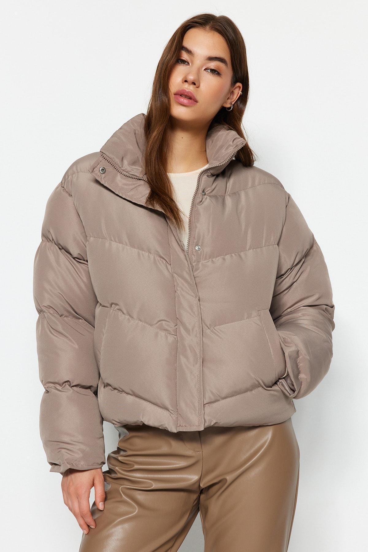 Brown Puffer Jacket, , large image number 0