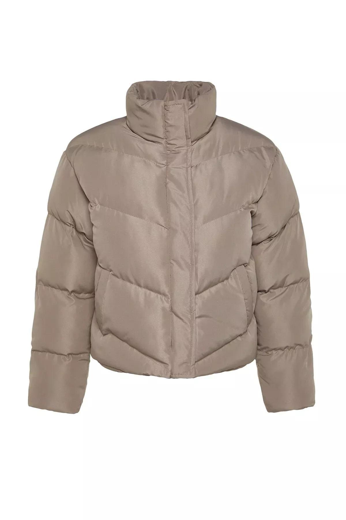 Brown Puffer Jacket, Mink, large image number 5