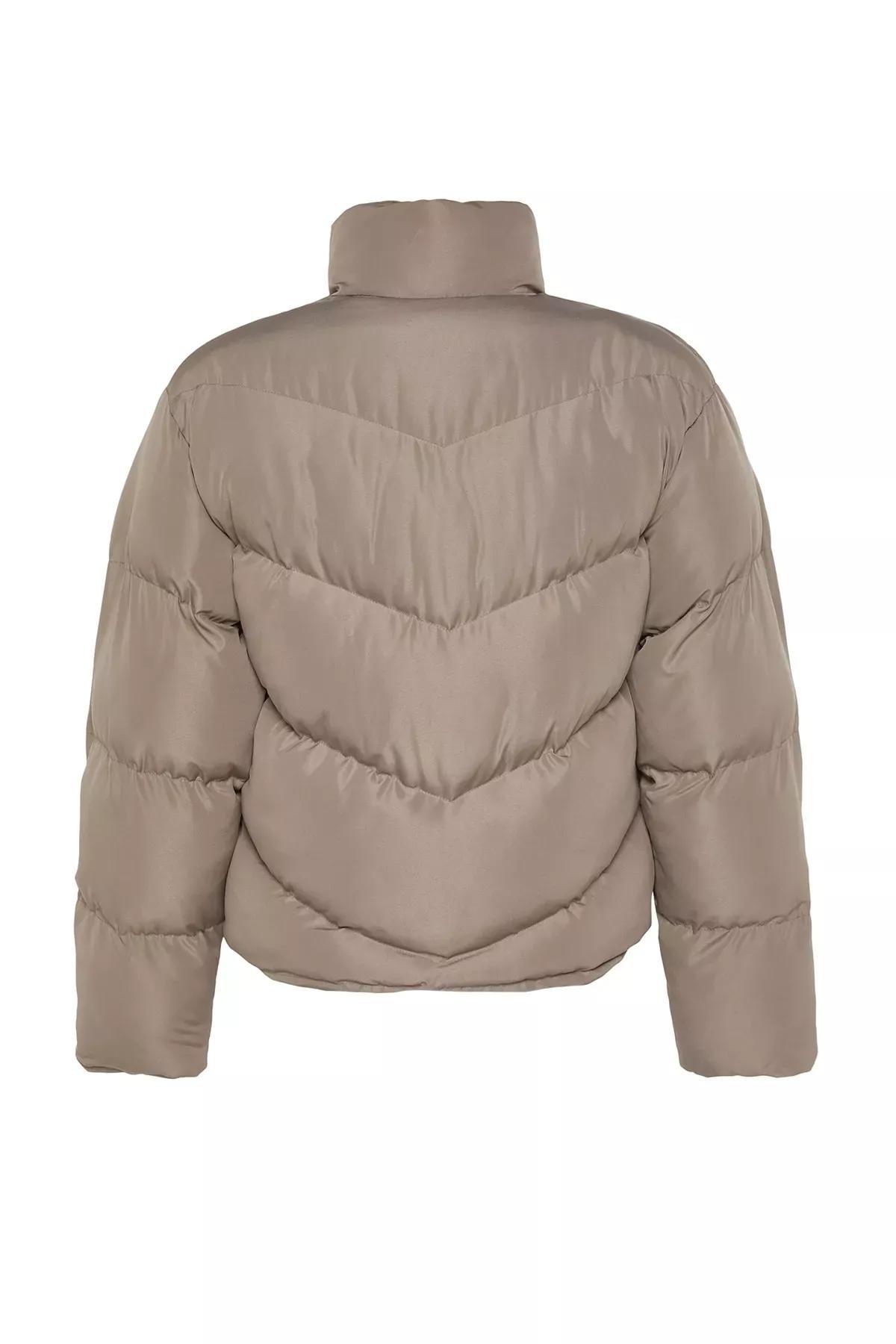 Brown Puffer Jacket, Mink, large image number 7