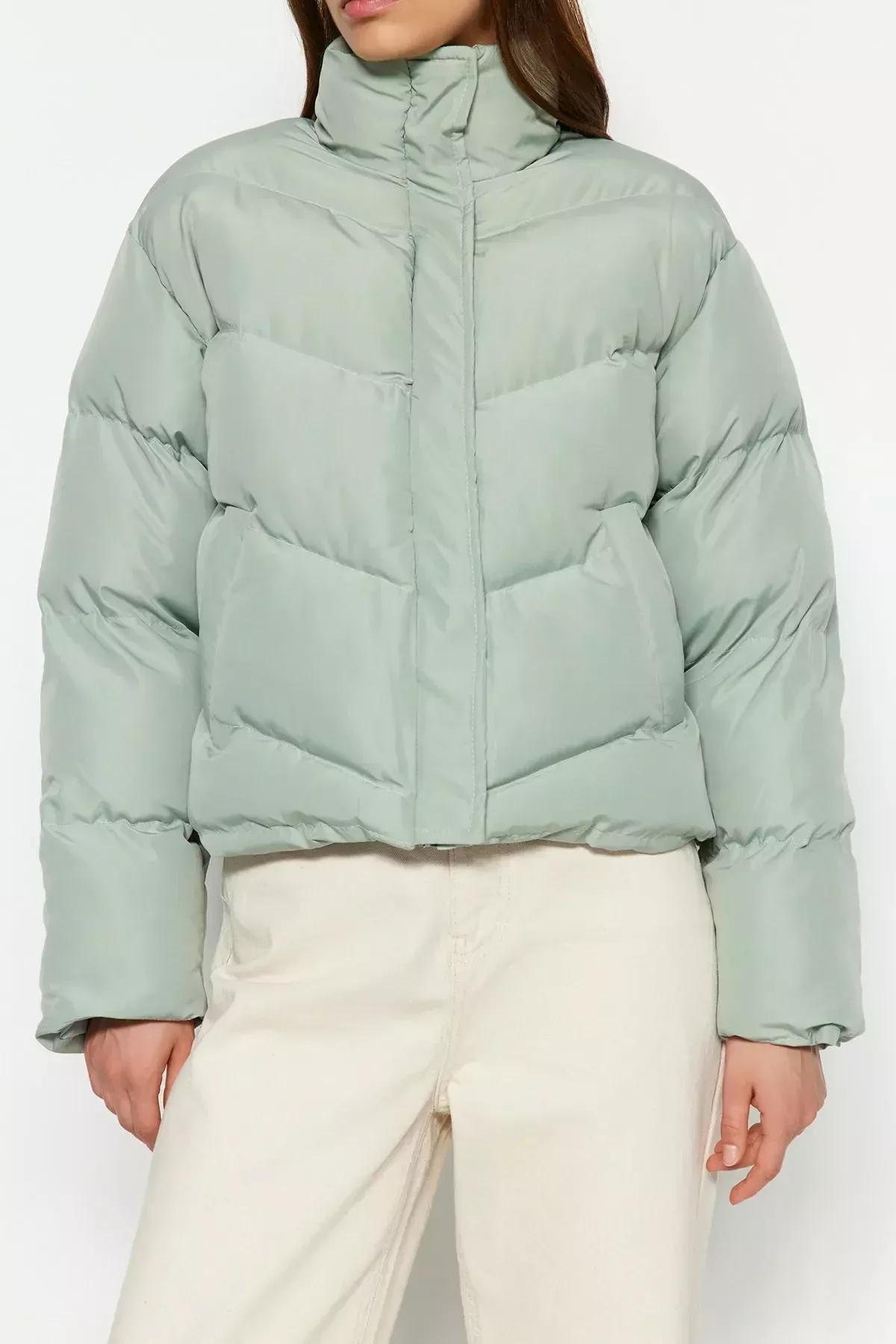 Green Puffer Jacket, Mint, large image number 4