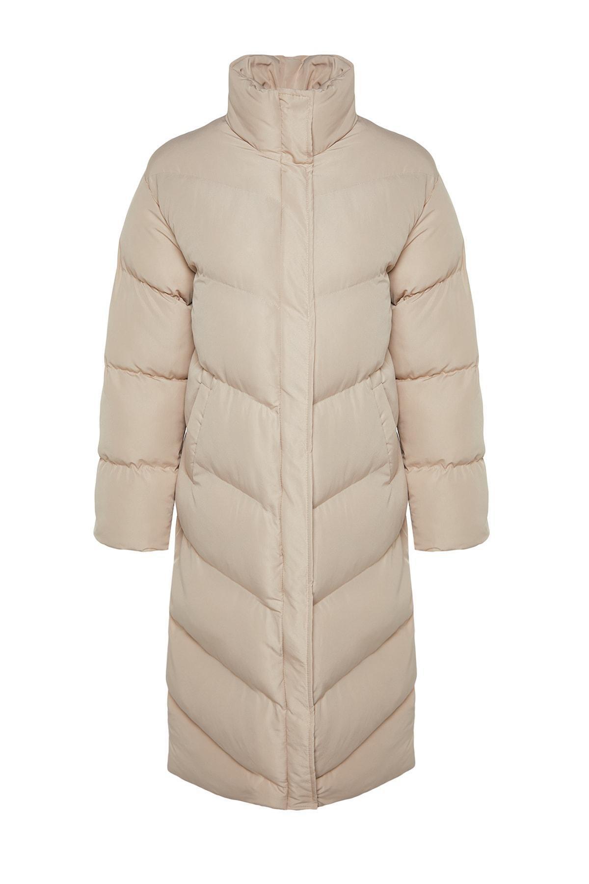Beige Puffer Jacket, , large image number 5