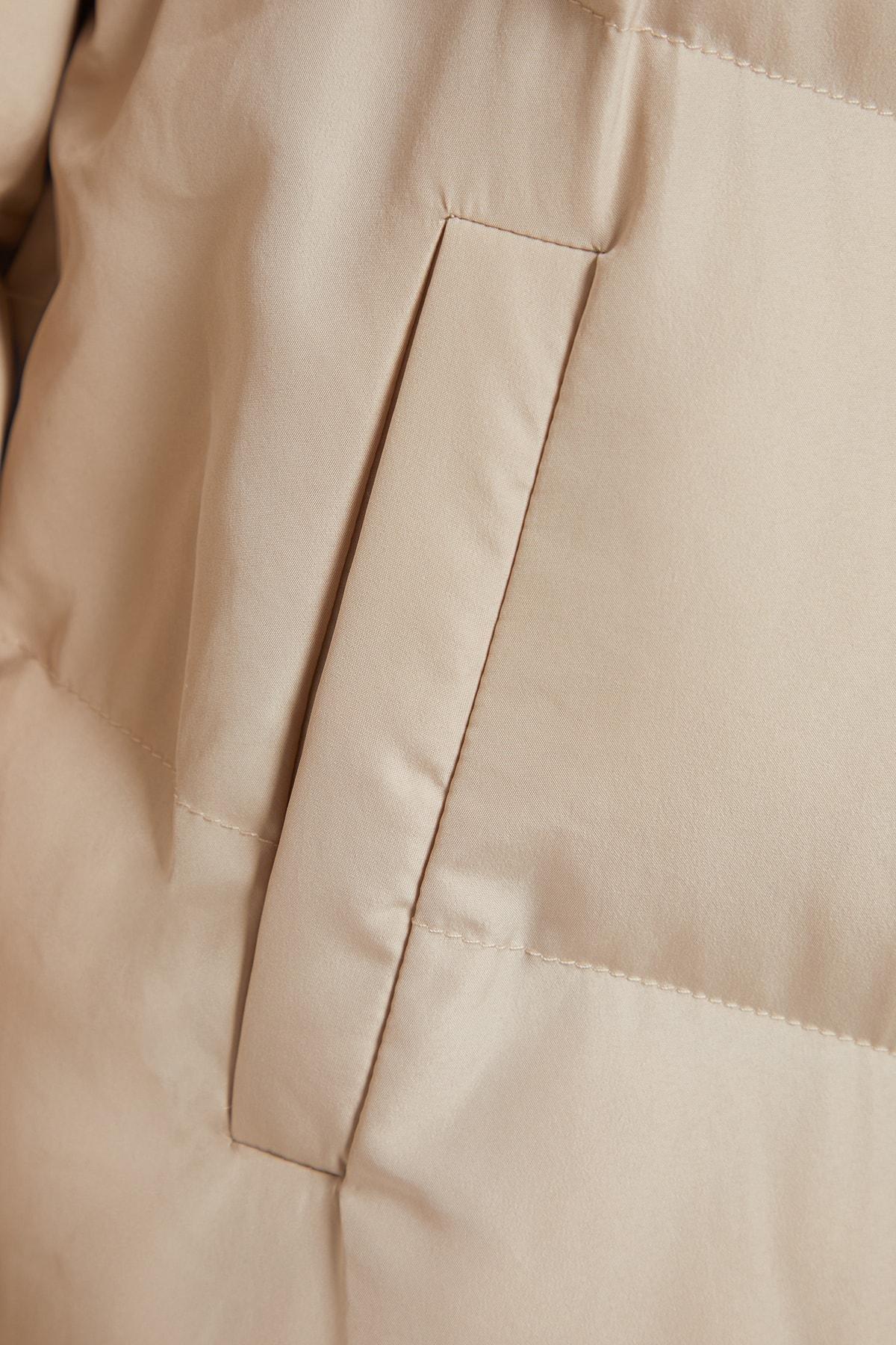 Beige Puffer Jacket, , large image number 6