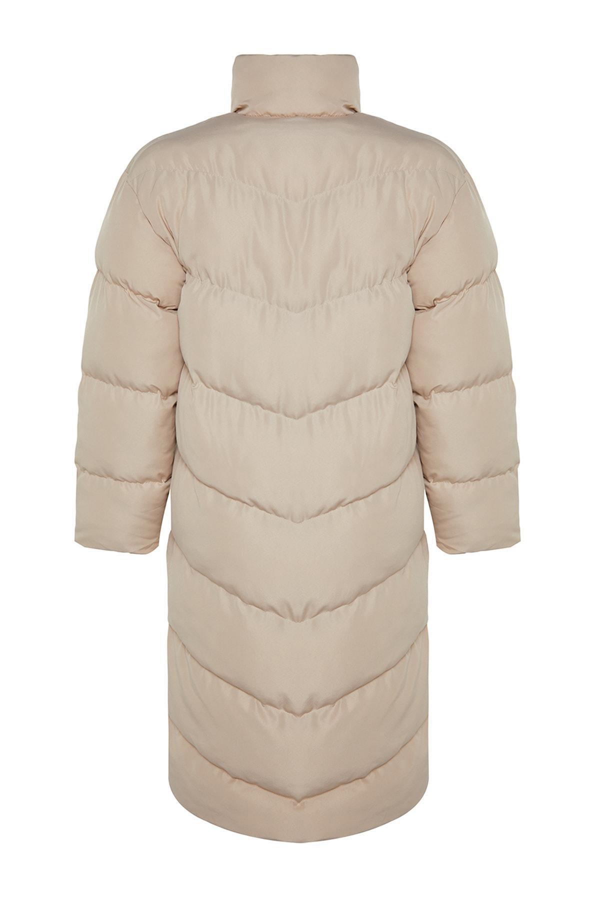 Beige Puffer Jacket, , large image number 7