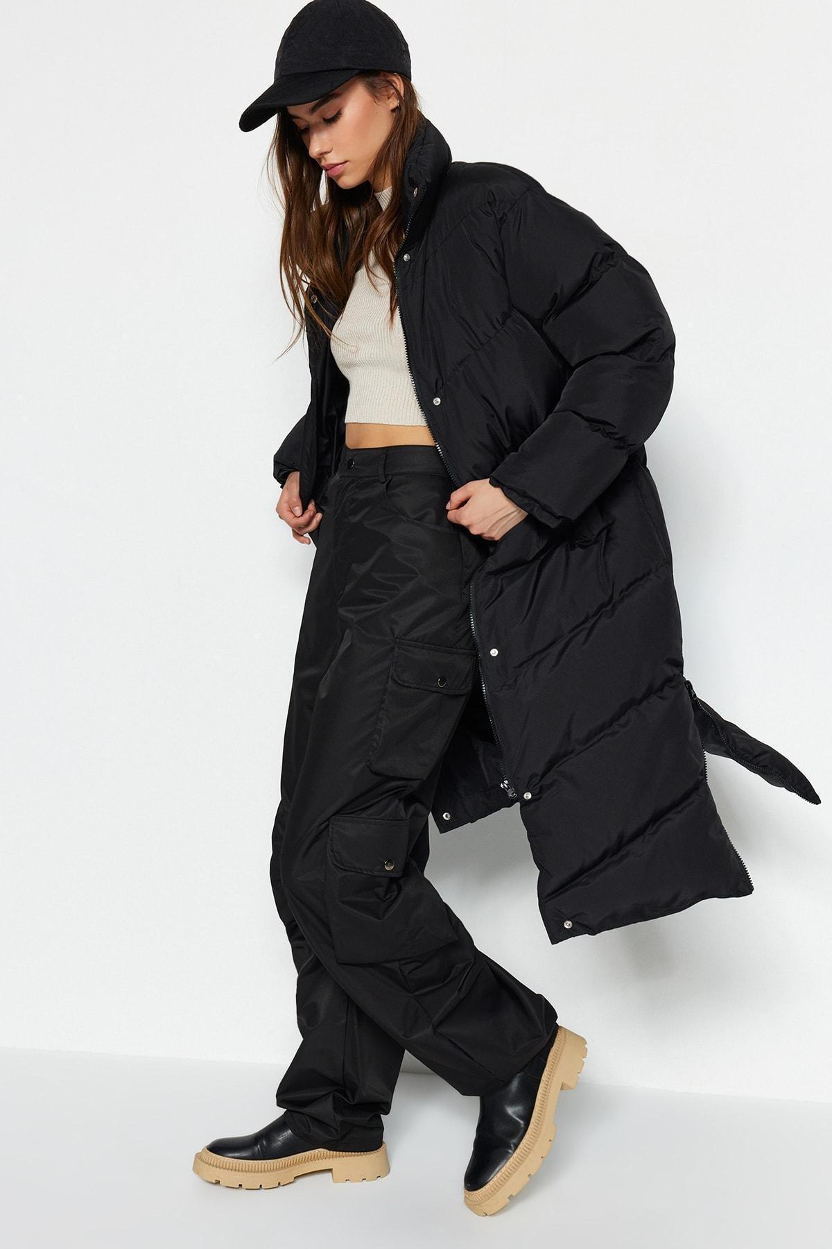 Black Puffer Jacket, , large image number 1