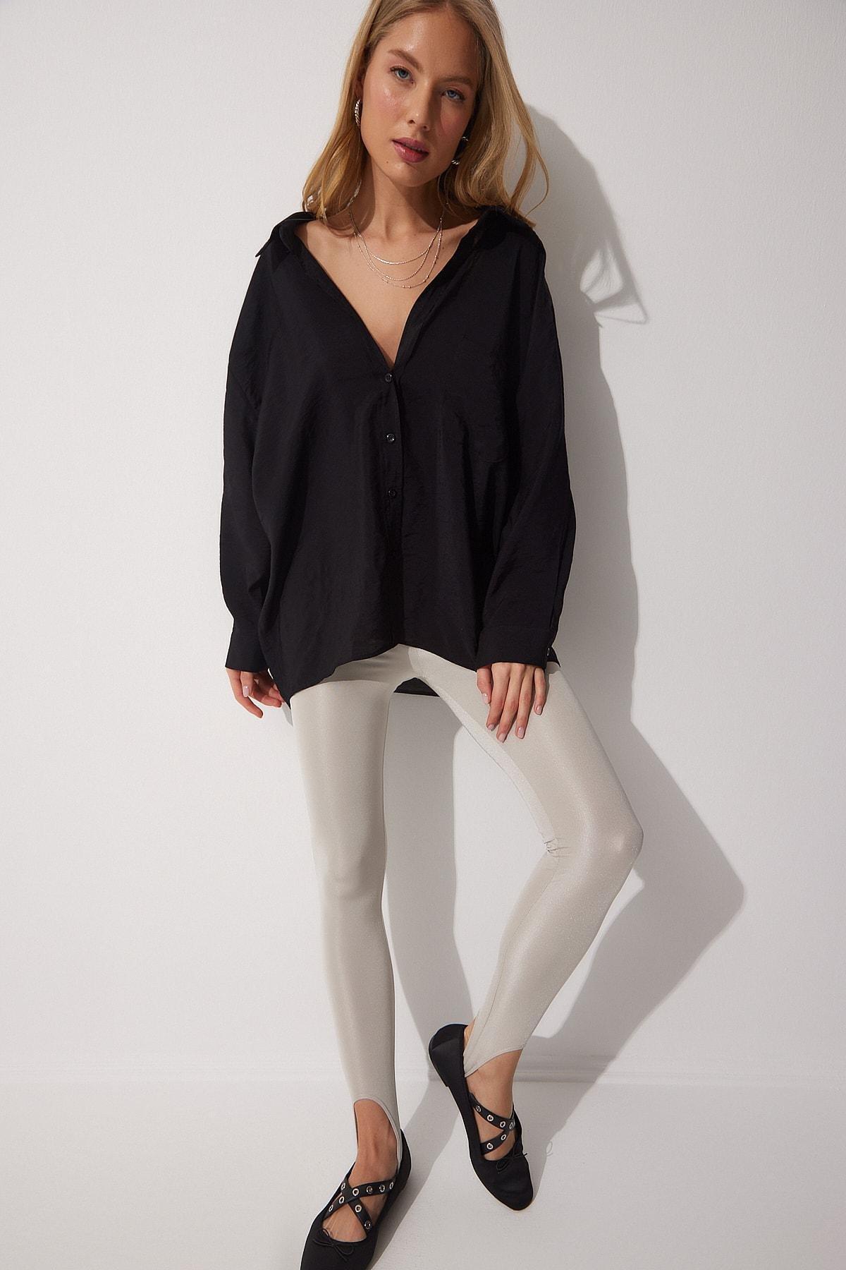 Black Oversize Shirt, , large image number 1