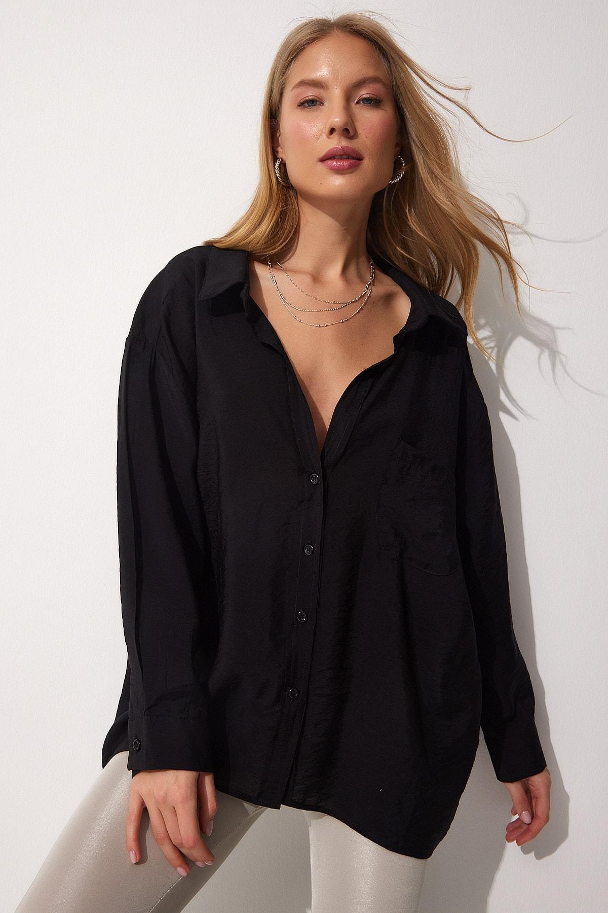 Black Oversize Shirt, , large image number 2