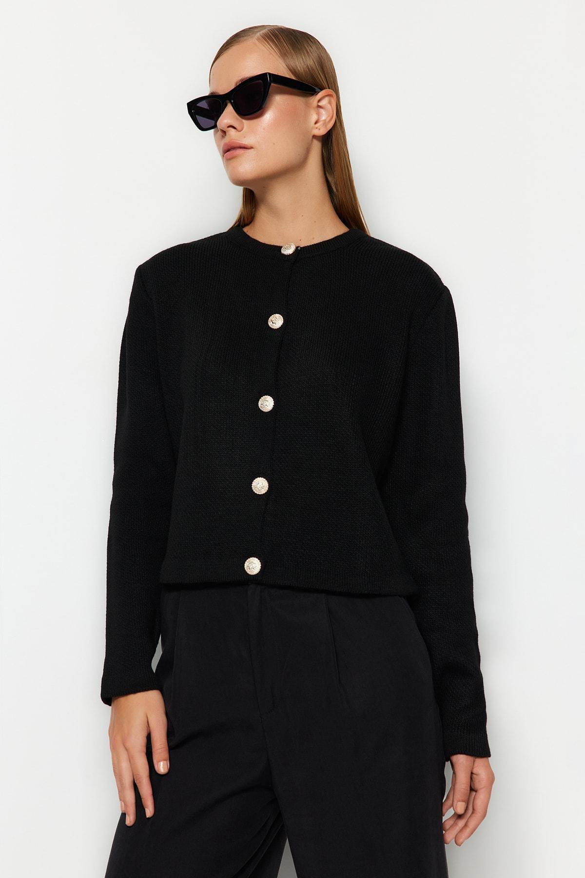 Black Regular Cardigan, , large image number 2